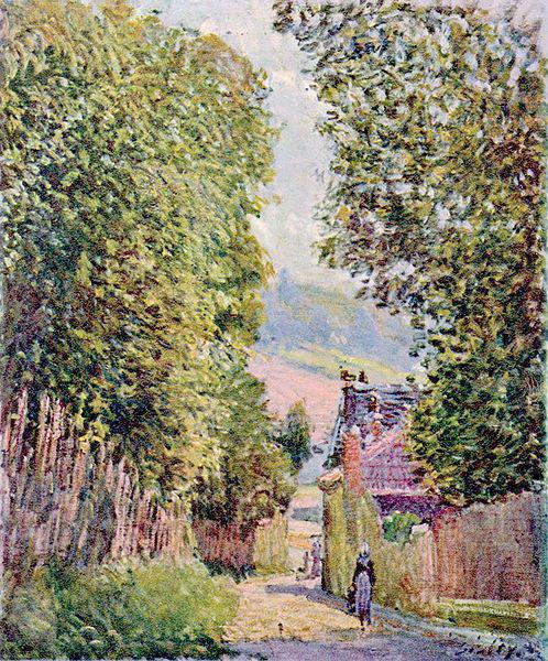 Strabe in Louveciennes, Alfred Sisley